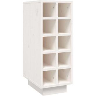 vidaXL Vidaxl - Botellero madera maciza de pino blanco 23x34x61 cm