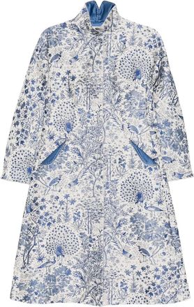 Shiatzy Chen Scape-of-Curve coat - women - Cotton/Polyester/Mulberry Silk/Polyamide/Mulberry Silk - 38 - Blue
