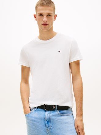 Tommy Jeans Rundhalsshirt TOMMY JEANS TJM XSLIM 2PACK JERSEY TEE EXT, Herren, Gr. XXL, ecru, wei&szlig; clay, Single Jersey, Obermaterial: 100% Baumwolle, slim fit norm