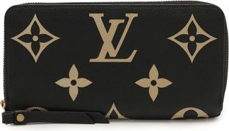 Louis Vuitton Beige Bicolor Black Monogram Empreinte Leather Long Wallet (Bi-Fold) (Pre-Owned)