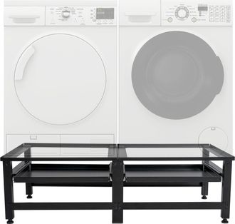 Clp Clp - Pedestal Tampa Doble Para Lavadoras Negro
