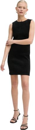 Michael Kors Velours Mini Jurk - Dames - Korte kleedjes - Zwart - L - Polyester - Kleedjes