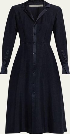 Jason Wu Washed Twill Layered Midi Shirtdress