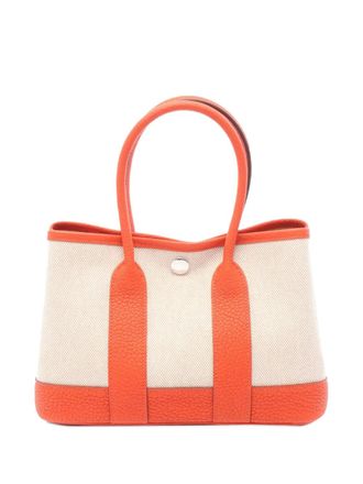 Herm&egrave;s 2025 Toile and Negonda Garden Party 23 shopper - Oranje