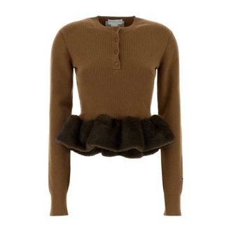 Stella McCartney Mujer, Jerseys, Marr&oacute;n, Talla: S