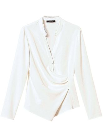 Twin-Set Cr&ecirc;pe de chine blouse - Wit