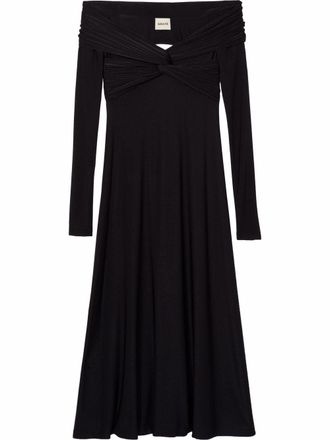 Khaite Off-shoulder jurk - Zwart