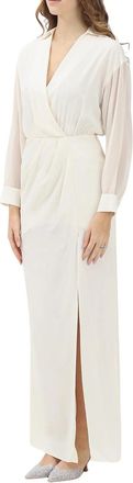 Simona Corsellini White Acetate Silk Long Dress