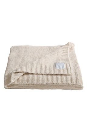 Calvin Klein Home Sweater Knit Throw Blanket in Natural at Nordstrom