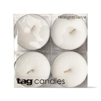 Tag Color Studio Jumbo Tealight Candles Set of Four White Wax at Nordstrom