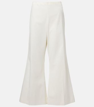 Khaite Walter cotton and silk flared pants