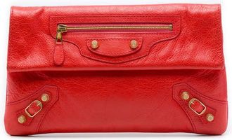 Balenciaga Pre-owned Balenciaga Lambskin Motocross Giant 12 Envelope Clutch Ladies X390MDKCIV54OMWD
