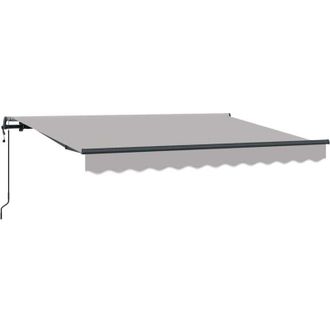 vidaXL Toldo Retr&aacute;ctil Gris Claro 350 X 200 Cm Poli&eacute;ster Y Aluminio Vidaxl