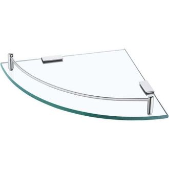 OEM Estante Esquinero De Pared Para Ba&ntilde;o: Cristal De Seguridad De 8 Mm De Espesor, Acero Inoxidable Cepillado, Toallero Integrado, F&aacute;cil Montaje