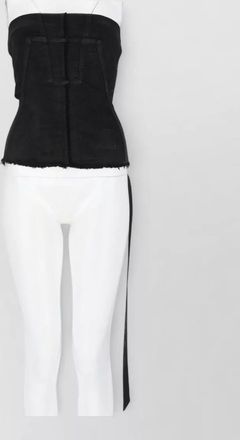 Rick Owens denim strapless bustier top