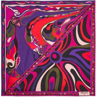Pucci Printed Silk-twill Scarf - Multicoloured 1 - One Size