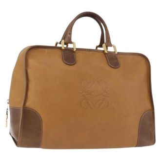 Loewe Pre-owned Boston Bag - Dames - Vintage Handtas - Bruin - ONE Size - Leer - Vintage
