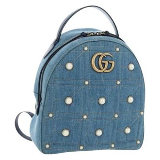Gucci Zaino Vintage in Tela Pre-owned - - Pre-owned - Donna - Blu - ONE SIZE