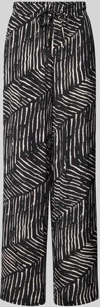 OPUS Stoffhose aus Viskose mit elastischem Bund Modell Marou in Black, Größe 34