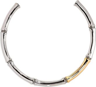 Kenneth Jay Lane Collana Bamboo - Argento
