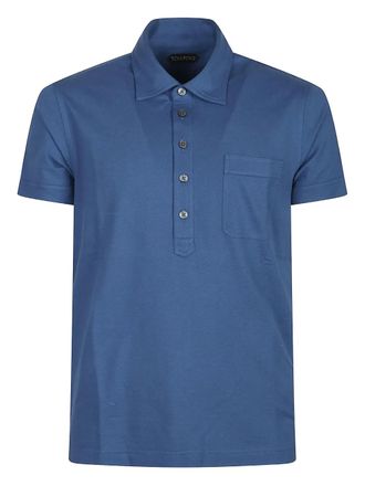 Tom Ford chest-pocket cotton polo shirt - men - Cotton - 48 - Blue