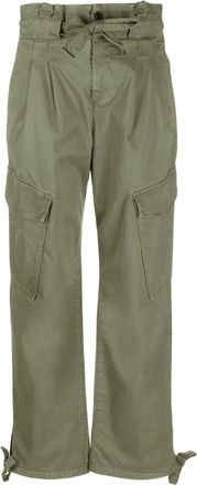 Pinko straight-leg stretch-cotton cargo trousers - women - Cotton/Cotton/Elastane - 40 - Green