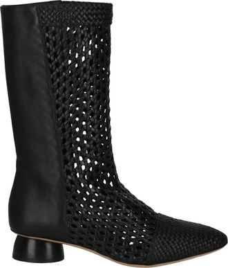 Ferragamo Womens Tarsina Woven Boots In Black