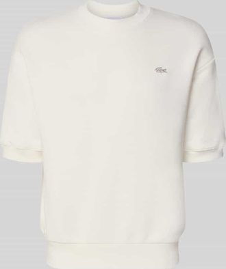 Lacoste Relaxed Fit Sweatshirt aus reiner Baumwolle in Offwhite, Gr&ouml;&szlig;e XXXL