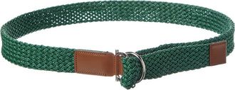 Ferragamo Woven & Leather Belt