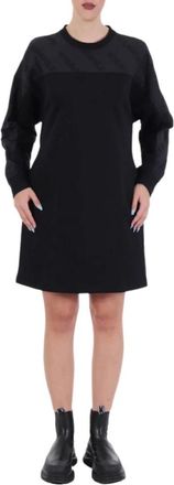 Karl Lagerfeld Logo Poplin Sleeve Sweatdress - Dames - Korte kleedjes - Zwart - S - Kleedjes
