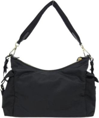 Prada Pre-owned Tessuto Vitello Schoudertas - Dames - Vintage Schoudertas - Zwart - ONE Size - Leer - Vintage