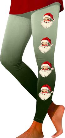 Generic Christmas Leggings for Women UK Xmas Reindeer Wine Glass Snowflake Printed Tights Fashion Workout Athletic 2025 Leggings Soft Lightweight Stretchable 