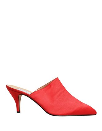 Dolce & Gabbana Red Suede Heel Mule Womens Shoes
