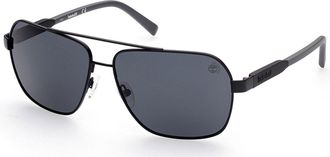 Timberland TB9257 Polarized 02D Mens Sunglasses Black Size 63