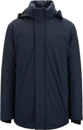 Save The Duck Herenjas met ritssluiting en drukknoop - Heren - Gewatteerde jassen - Blauw - L - Polyester - Jassen