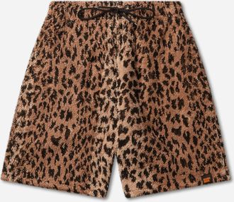 Neighborhood Men s Hippopotamus Terry Cloth Short Pants Leopard