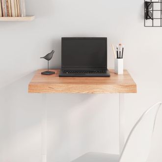 Berkfield Home Table Top Light Brown 60x50x(2-6) cm Treated Solid Wood Oak
