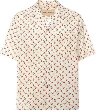 Valentino Garavani Cherryfic Print Bowling Shirt