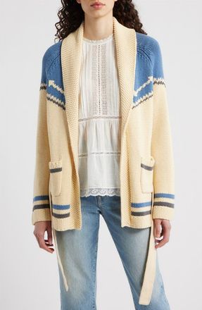 The Great. & Stetson The Western Riding Cardigan in Robin Blue at Nordstrom, Size 0