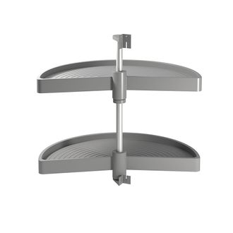 Emuca Juego De 2 Platos Giratorios De Pl&aacute;stico Para M&oacute;dulos De Cocina Gris - Emuca