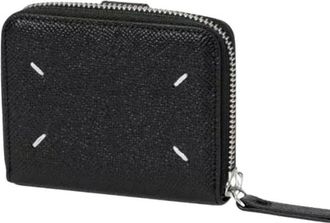 Maison Margiela Accessoires, Heren, Zwart, ONE Size, Leer, Four Stitches Wallet