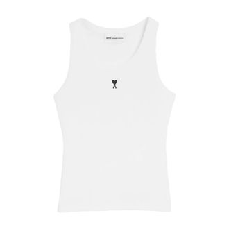 Ami Tops, Dames, Wit, XS, Canotta con logo