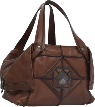Ferragamo Pre-owned Handbags, female, Brown, Size: ONE SIZE Pre-owned Leather Handbag