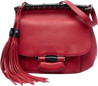 Gucci Pre-owned Nouveau Fringe - Dames - Vintage Schoudertas - Rood - ONE Size - Leer - Vintage