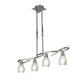 Netlighting Amel Telescopic 4 Light L1 SGU10 Bar Polished Chrome in Silver