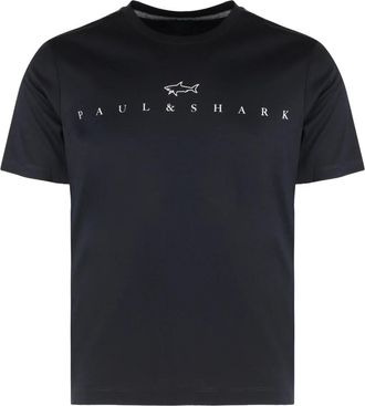 Paul & Shark Cotton Jersey T-shirt - Heren - T-shirts - Blauw - 2XL - Katoen - Tops