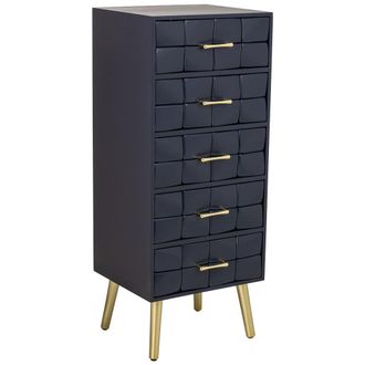 Wanderlust Deco Sinfonier De Madera Negro 44x38x108h Cm