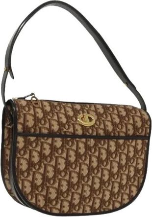 Dior Pre-owned Shoulder Bags, female, Brown, Size: ONE SIZE Pre-owned Trotter Canvas Shoulder Bag