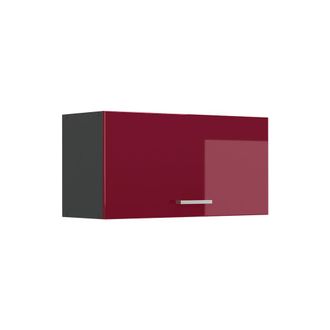 Vicco Armario Colgante R-line, Rojo De Alto Brillo/antracita, 80 Cm Plano, Vicco