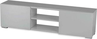 Habitat et Jardin Habitat Et Jardin - Mueble Tv frida En Mdf Lacado Gris - 2 Nichos Y 2 Puertas